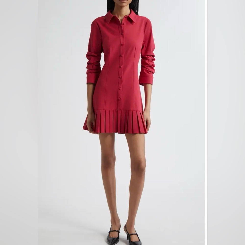 Cinq à Sept Red Long Sleeve Dress